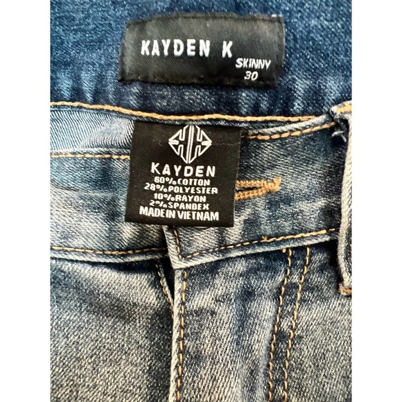 Kayden K Distressed Skinny Denim Jeans Mens Size 30 - Picture 4 of 7